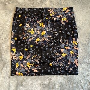 Beautiful Navy and Floral Pencil Skirt